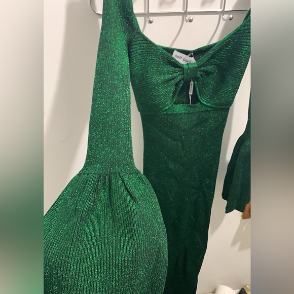 SELF-PORTRAIT EMERALD DRESS - Picture 3 of 5